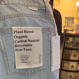 Boyish Pale Blue High-Rise Straight Leg Jeans